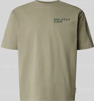 Marc O'Polo Denim Marc OPolo Denim Relaxed Fit T-Shirt aus reiner Baumwolle in Taupe, Gr&ouml;&szlig;e XXL