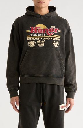 Honor The Gift Honor Dinning Embroidered Hoodie in Grey at Nordstrom, Size Xx-Large
