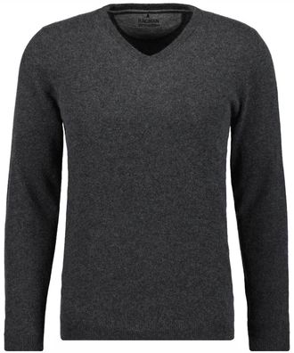 Ragman Rundhalspullover RAGMAN, Herren, Gr. 48, grau (anthrazit), 100% Cashmere, V-Ausschnitt, Pullover Rundhalspullover