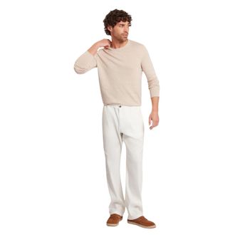 Ted Baker Heren Linnen Mix Crew Hals Trui (Taupe)