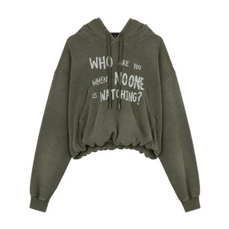 R13 Felpa con cappuccio Balloon Popover - - Sweatshirts & Hoodies - Donna - Verde - M