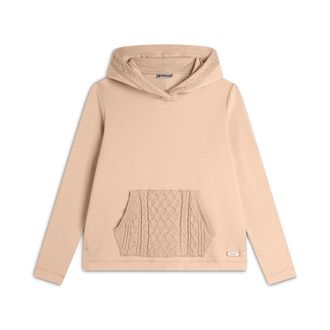 Freddy Felpa con cappuccio e tasca a marsupio in tricot a trecce
