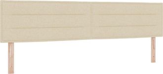 vidaXL vidaXL LED Headboard Lines Design Cream 100 cm Fabric