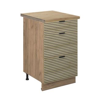 Vicco Mueble Bajo De Cocina Fame-line, Panel De Roble, 50 Cm, Et Roble