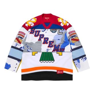 SUPREME SS26 Paneled Hockey Jersey White SUP-SS26-262-WHT