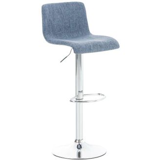 Clp Sgabello hover in tessuto blu Metallo in look cromato