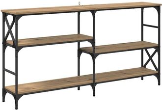 vidaXL Mesa Consola Con Estante Roble Artesanal 150 X 29 X 76,5 Cm Vidaxl