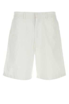 Prada Mens White Oxford Bermuda Shorts Cotton - Size X-Large