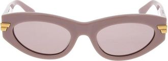 Bottega Veneta Zonnebrillen - unisex - Zonnebrillen - Roze - ONE Size - Accessoires