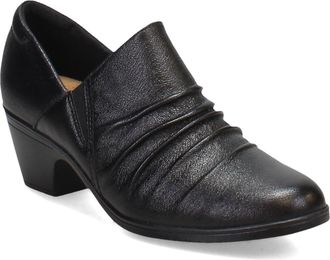 Clarks Womens Emily 2 Cove Shoes, Color Black Leather, Size: 3.5 UK