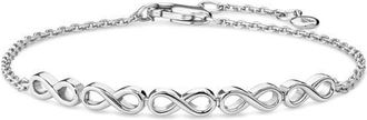 Devata Infinity Chain Bracelet in Rhodium Plated Sterling Silver at Nordstrom, Size 7.5
