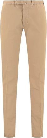 THE (ALPHABET) Klassieke Twill Broek - Heren - Chinos - Bruin - L - Katoen - Broeken