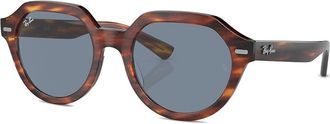Ray-Ban 0RB4399 Gina Fashion Mens Sunglasses Striped Havana/Blue : 53mm