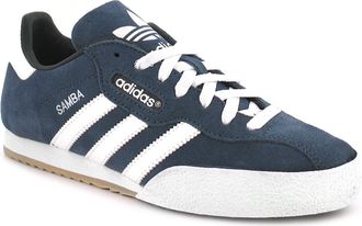 adidas Originals Mens Trainers Samba Super Suede Leather Lace Up navy white - Blue - Size UK 10.5