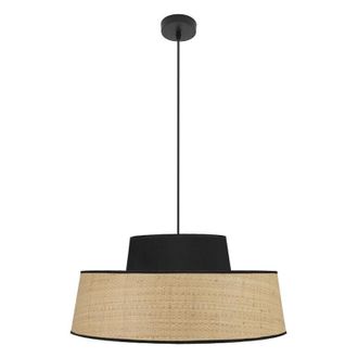 Fabrilamp Fabrilamp - Colgante Jia 1xe27 Natural/negro Regx50x50 Cm