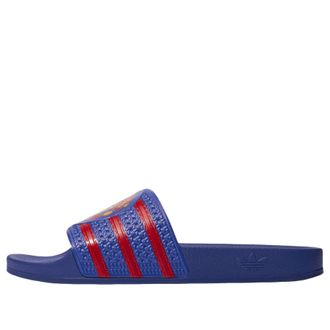 adidas x Manchester United Trefoil Slides Royal Blue Mufc Red KH7146