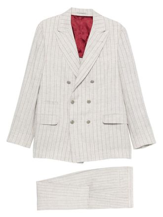 Brunello Cucinelli Brunello Cucinelli Linen Double Breasted Suit