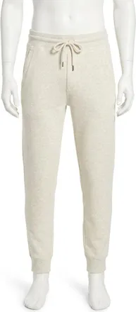 Faherty High Standard Fleece Long Sleeve Sweatpants In Antique Ivory Heather