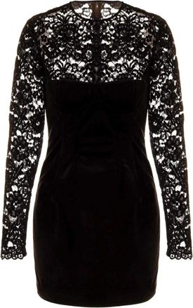 Chiara Ferragni Jurk met lange mouwen - Dames - Korte kleedjes - Zwart - 2XS - Polyester - Kleedjes