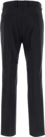 Valentino Garavani Mens Wool-Mohair Blend Trousers Navy