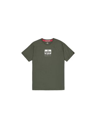 Alpha Industries T-Shirt ALPHA INDUSTRIES Satin Logo T-Shirt, Herren, Gr. XXL, gr&uuml;n (schwarz olive), Obermaterial: 100% Baumwolle, Shirts T-Shirt
