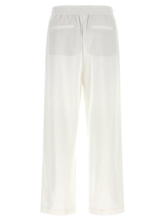 Brunello Cucinelli Cotton Piqu&eacute; Track Joggers - White