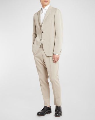 Ermenegildo Zegna Mens Cotton Silk Suit