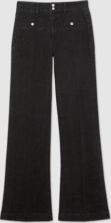 Paige Paige Wide Waistband Jeans, Washed Black, 28