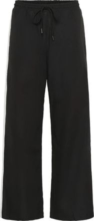 Kaffe Sportieve Zwarte Broek met Strepen - Dames - Wijde Broeken - Zwart - XL - Polyester - Broeken