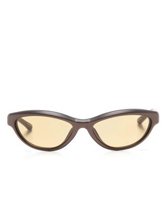 Jacquemus The Curvo zonnebril - Bruin