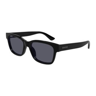 Gucci Rechthoekige Zonnebril - Heren - Zonnebrillen - Zwart - 54 MM - Accessoires