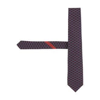 Ferragamo Gancini Print Silk Tie - male - Ferragamo - Ties - Multicolor - ONE SIZE - Accessories