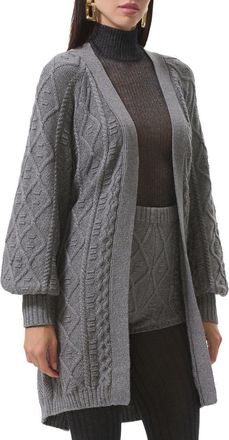AFRM Bartow Longline Open Front Cardigan in Heather Gray at Nordstrom, Size X-Large