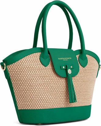 FAIRFAX & FAVOR Womens Windsor Basket Bag In Clover