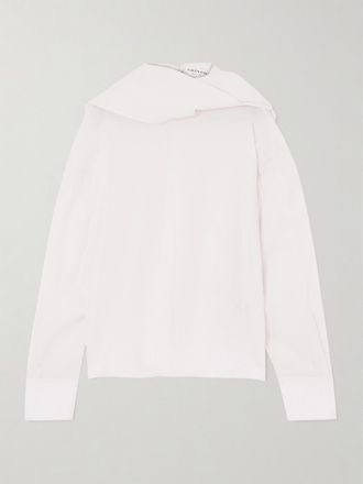 Carven Blusa In Voile Con Collo Lavallière - Bianco sporco