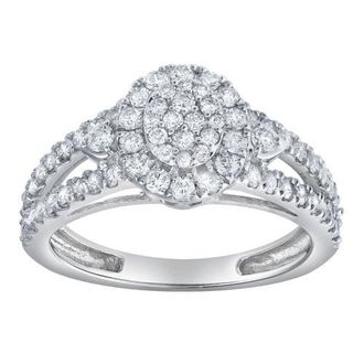 LuvMyJewelry Celoria 1 CT 10K Gold Diamond Ring in 10K White Gold at Nordstrom, Size 5.5