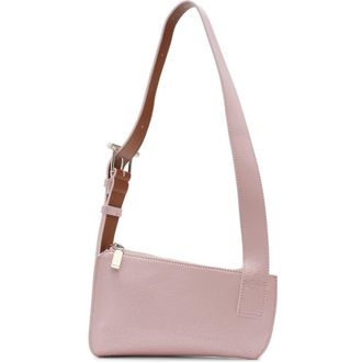 Alexander McQueen T-Bar Sling Leather Crossbody Pouch in 1063 Pink/Cognac/Silver at Nordstrom Rack