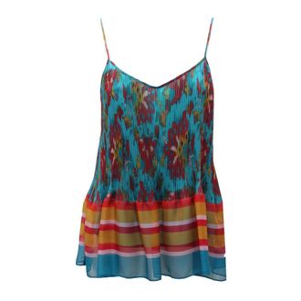 Twinset Sleeveless Tops, female, Multicolor, Size: 2XS 191Tt2363 Canotta Top