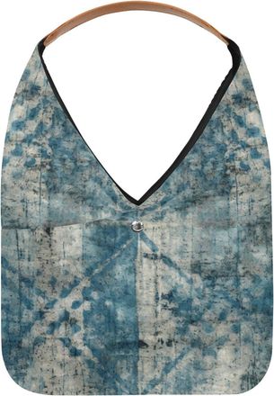 Generic Blue Vintage Mottled Texture Reusable Lightweight Grocery Bags - Foldable Into Compact Pouch, Washable & Sturdy, Multipurpose for Shopping and Travel