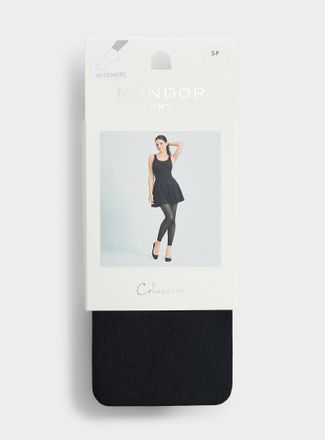 Mondor Womens Black sheer legging