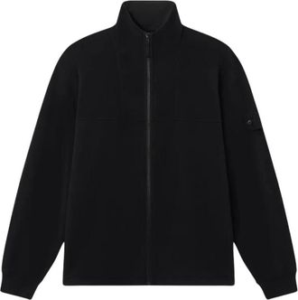Stone Island Cotton Stretch Fleece Ghost Zip Through Jumper - Heren - Fleece jassen - Zwart - XL - Katoen - Fitness