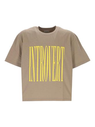 Amish print T-shirt - men - Cotton - S - Neutrals