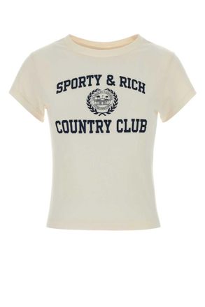 Sporty & Rich White Graphic Crew Neck T-Shirt