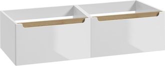 Petits Meubles Mueble bajo lavabo 2 cajones estratificado Blanco