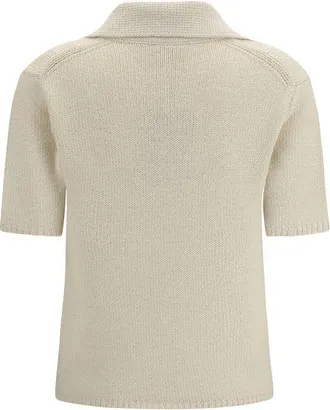 Gabriela Hearst Womens Beige Cashmere Polo Shirt