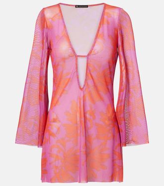 Vix Lidi floral sheer beach dress