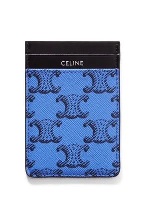 Celine Triomphe Printed Leather and Canvas Cardholder