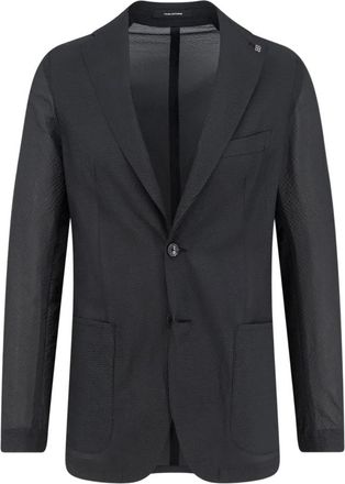 Tagliatore Dakar Blazer - Heren - Blazers - Zwart - S - Leer - Jassen