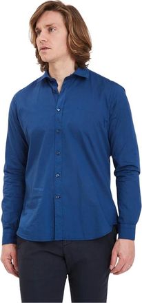 Tintoria Mattei Overhemden, Heren, Blauw, L, Camicia