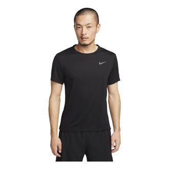 Nike DRI-FIT UV MILER MENS SHORT-SLEEVE RUNNING TOP Black DV9316-010